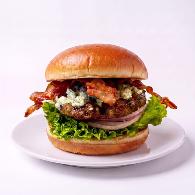 Bacon Blue Cheeseburger.
